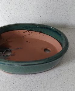 Green Oval Glazed Bonsai Pot (26cm) 4 WhatsApp Image 2022 04 18 at 16.42.12