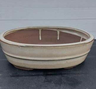 White Oval Glazed Bonsai Pot (16cm) 3 WhatsApp Image 2022 04 18 at 17.09.26 scaled e1650298306292